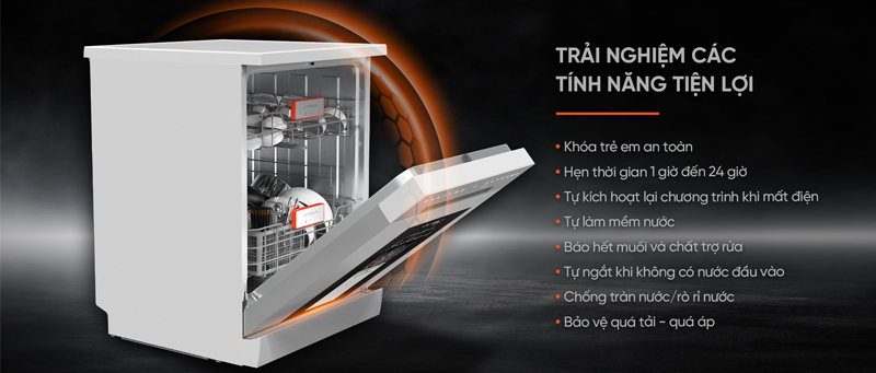 Máy rửa bát Junger 15 bộ DWJ-140 - Hàng chính hãng