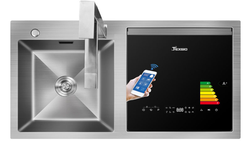 Máy rửa bát kết hợp chậu rửa Texgio TGWFS64B