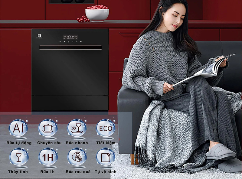 Máy rửa bát Richborn RBDG6064MQ - Hàng chính hãng
