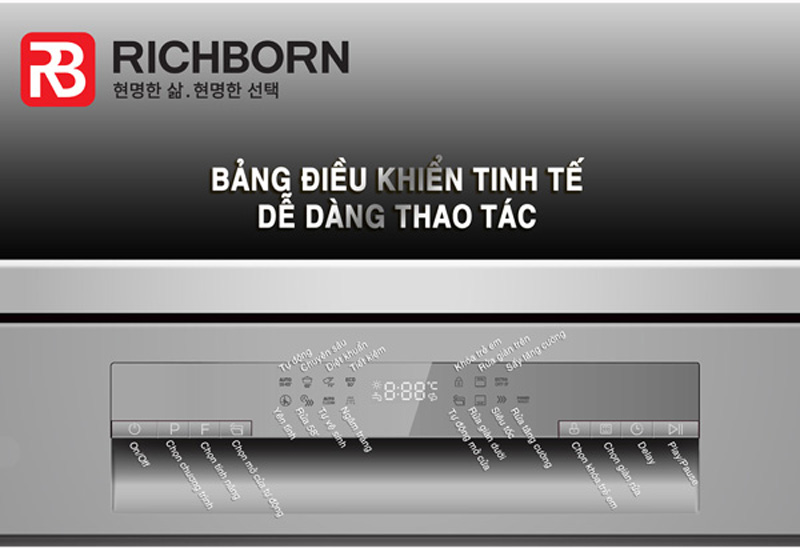 Máy rửa bát Richborn RDS4585EMS - Hàng chính hãng
