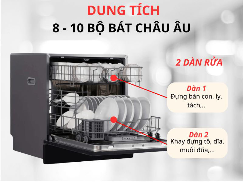 Máy rửa chén Sakura SCE-W850 - Hàng chính hãng