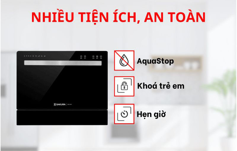 Máy rửa bát Sakura SCE-X650 (8 bộ) - Hàng chính hãng