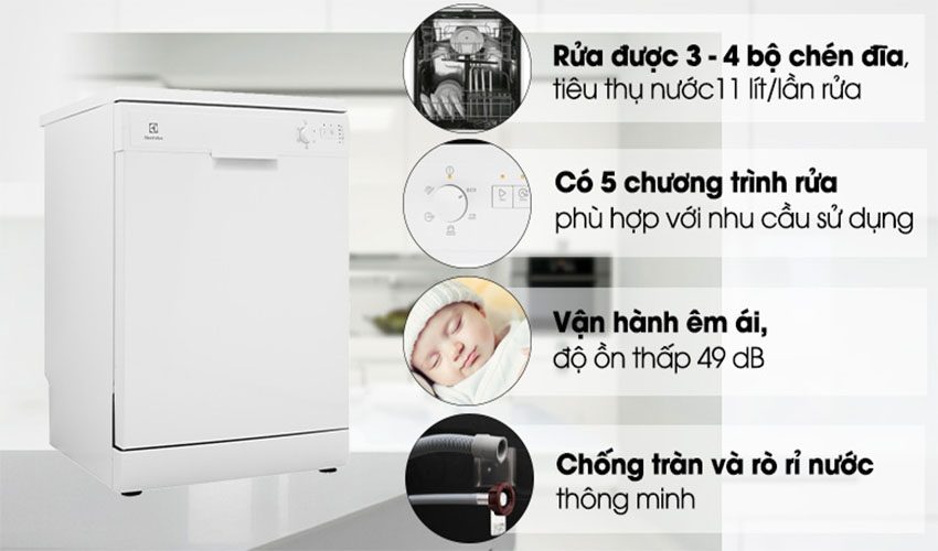 Công dụng của Máy rửa chén Electrolux ESF5206LOW