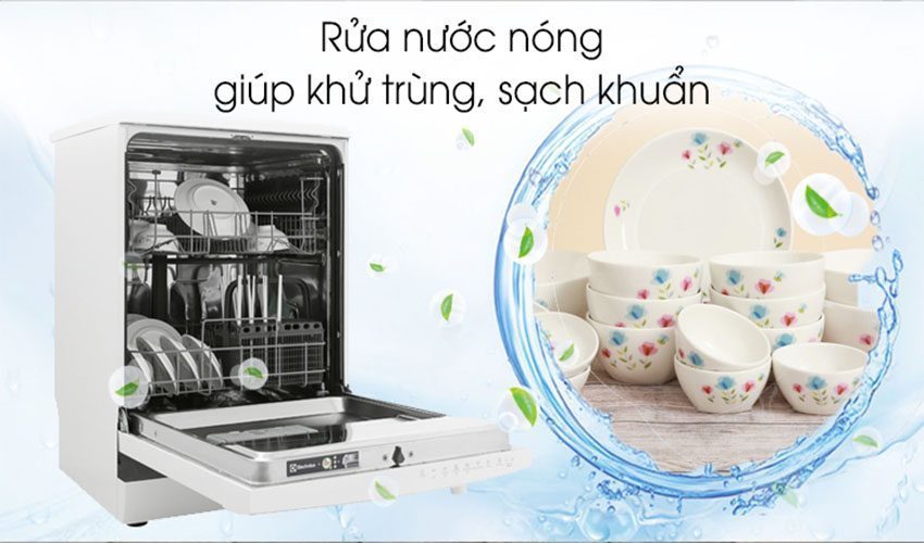 Chế độ rửa nước nóng của Máy rửa chén Electrolux ESF5206LOW