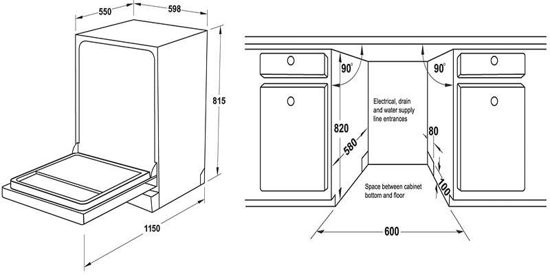Máy rửa chén Hafele HDW-FI60AB 538.21.330
