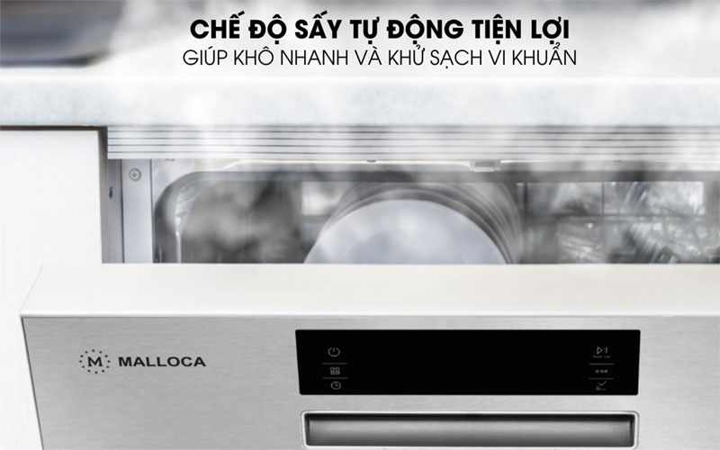 Máy rửa chén Malloca MDW14-S08SI - Hàng chính hãng