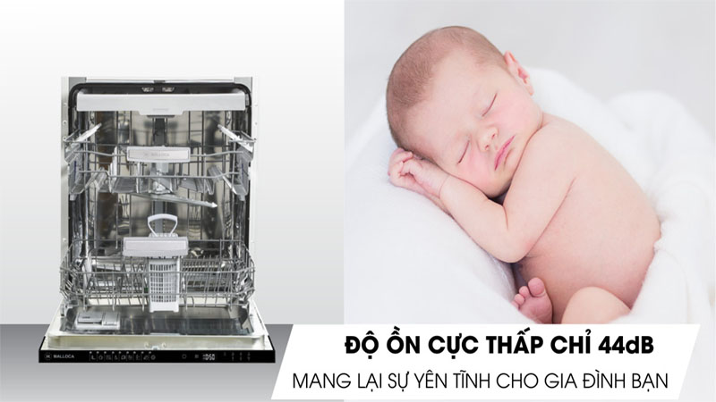 Máy rửa chén âm tủ Malloca MDW14-B09FI - Hàng chính hãng