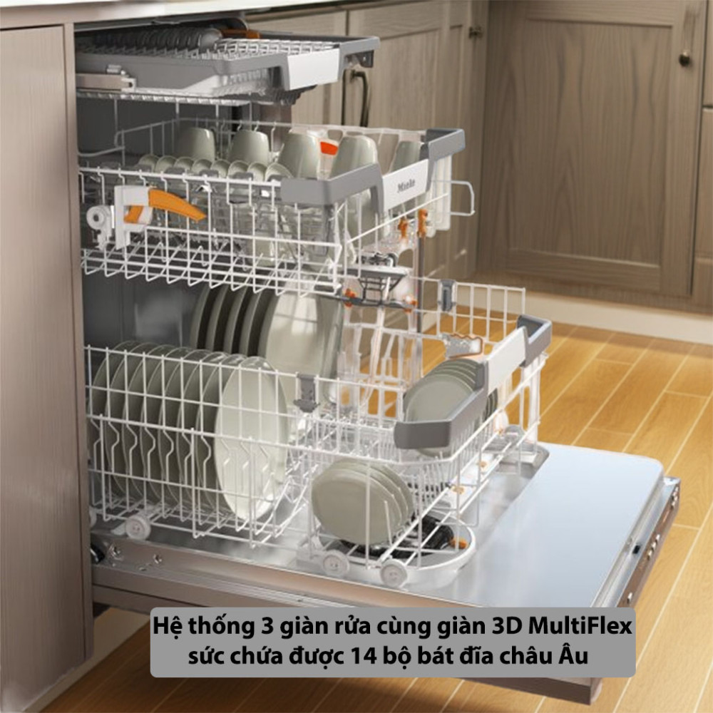 Máy rửa chén âm tủ Miele G-7197 SCVI XXL AutoDos - Hàng chính hãng