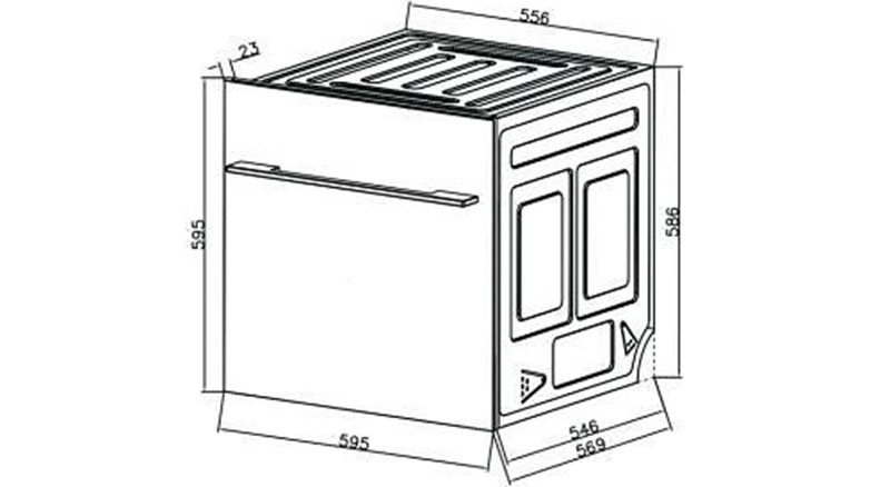 Máy rửa chén âm tủ Malloca WQP6-87CP - Hàng chính hãng