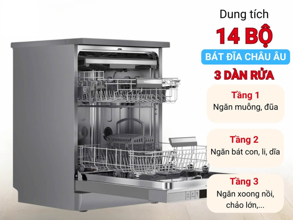 Máy rửa chén Hafele HDW-F602TS (535.29.551) - Hàng chính hãng