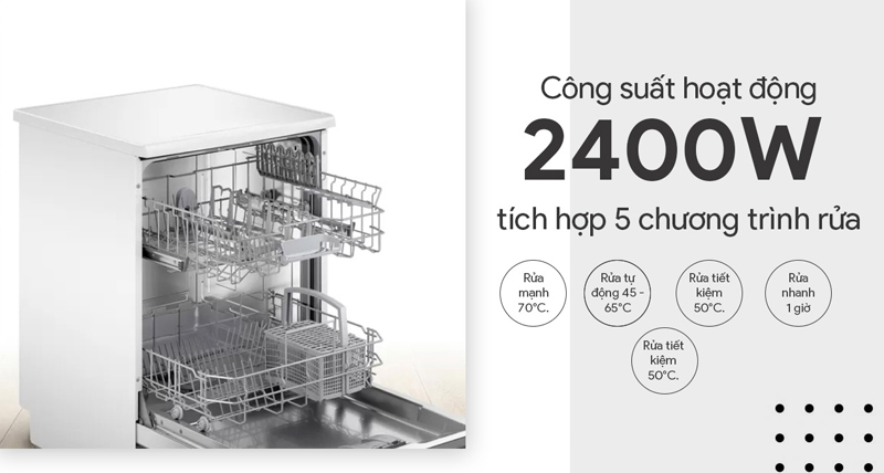 Máy rửa bát Bosch SMS2ITW04E  - Hàng chính hãng