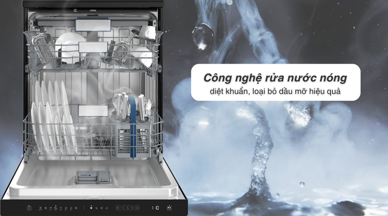 Máy rửa chén độc lập Hitachi HDF-F158CVGB - Hàng chính hãng
