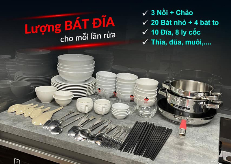 Máy rửa bát Kocher KDEU-8828SM - Hàng chính hãng