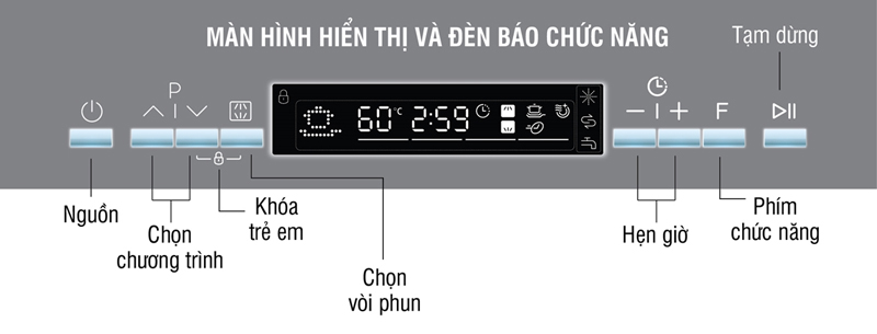 Máy rửa bát Kocher 15 bộ KDEU-8835BL - Hàng chính hãng