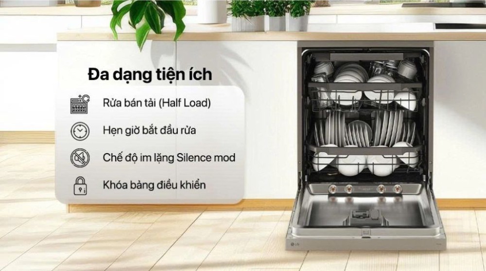 Máy rửa chén độc lập LG LDT14SVA4 - Hàng chính hãng