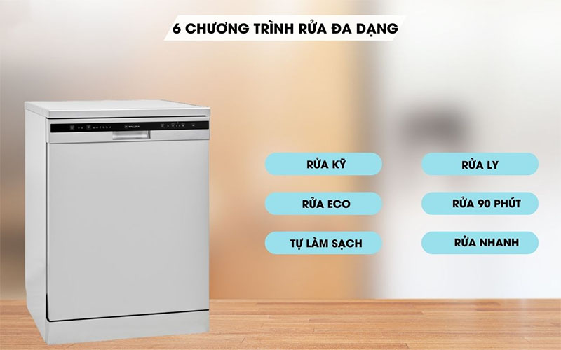 Máy rửa chén độc lập Malloca WQP12- 5201E - Hàng chính hãng