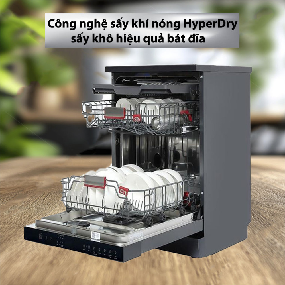 Máy rửa chén độc lập Toshiba DW-15F7(G)-VN - Hàng chính hãng