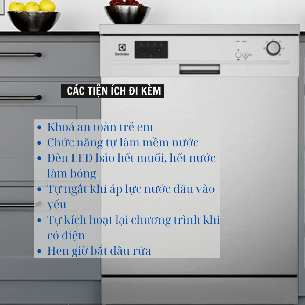 Máy rửa chén độc lập Electrolux EFF1360VSA - Hàng chính hãng