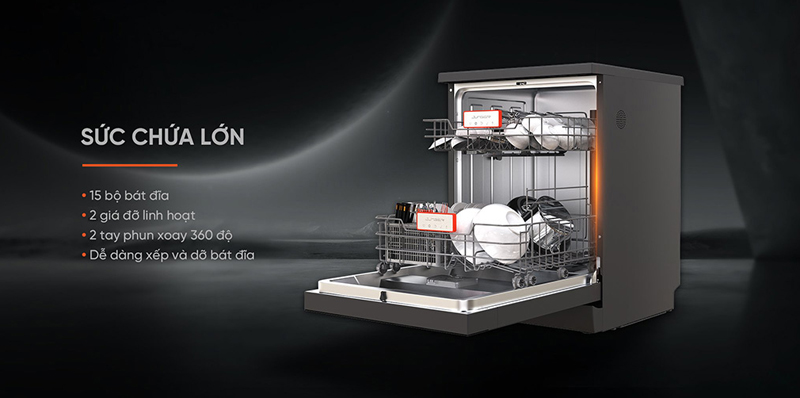 Máy rửa chén độc lập Junger DWJ-143 - Hàng chính hãng