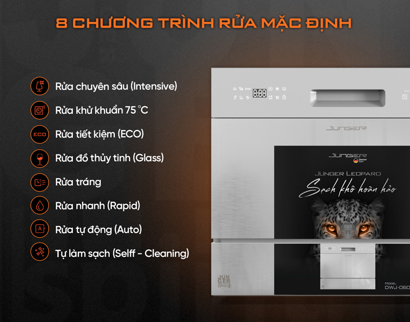 Máy rửa chén Junger DWJ-060 - Hàng chính hãng