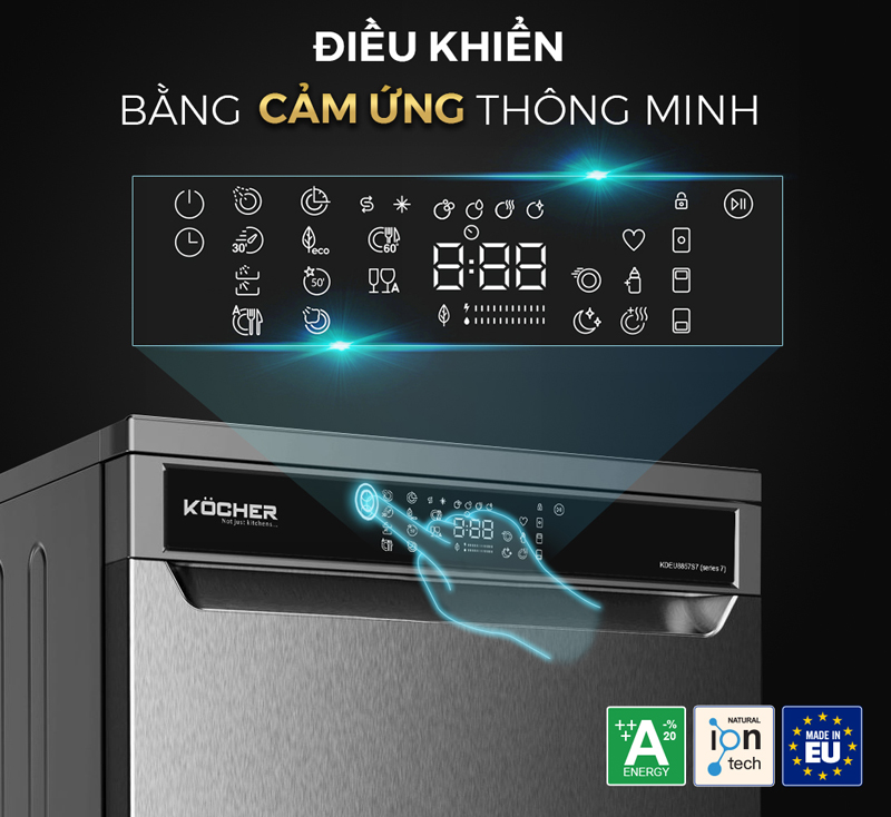 Máy rửa bát Kocher KDEU-8855S7 - Hàng chính hãng