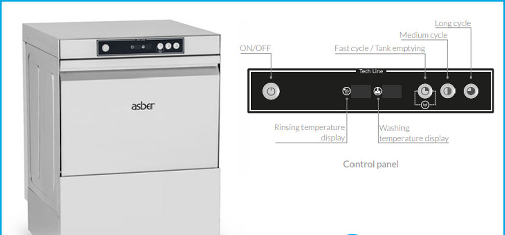 Máy rửa ly Asber GT-500 DD - Hàng chính hãng