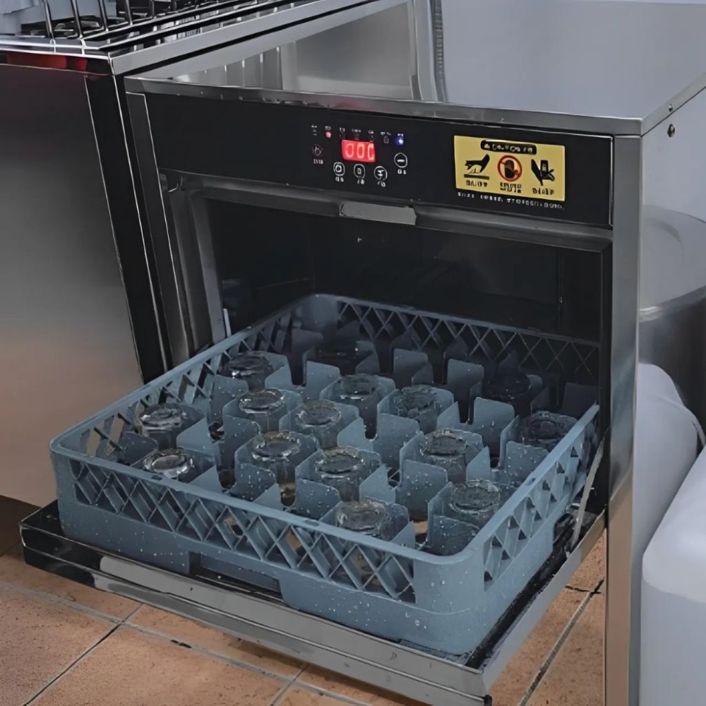 Máy có thể rửa được 1.200 ly/ giờ 