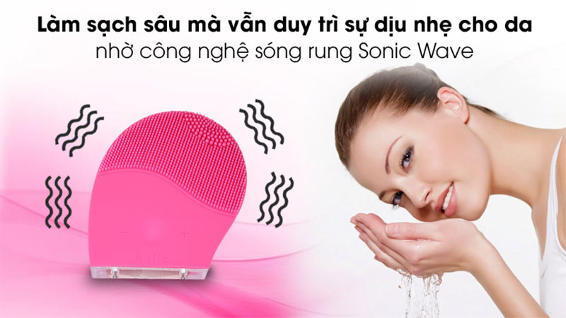 Công nghệ Sonic Wave của Máy rửa mặt và massage Halio Facial Cleansing & Massaging Device