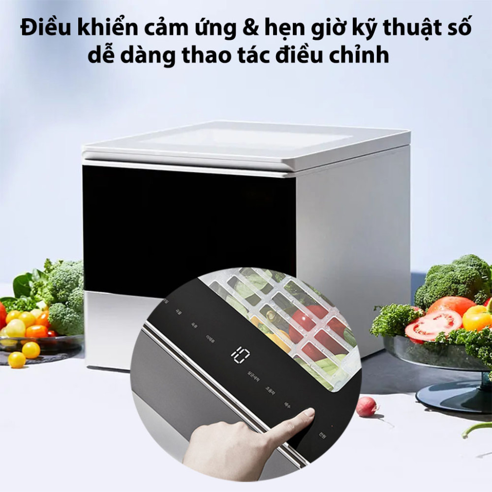 Máy rửa thực phẩm Hurom UC-B01 bảng điều khiển hiện đại dễ dàng sử dụng