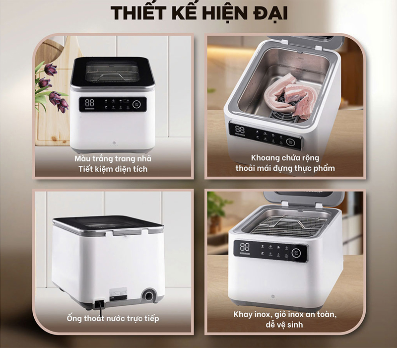 Máy rửa thực phẩm thông minh Ultty WHF - Hàng chính hãng