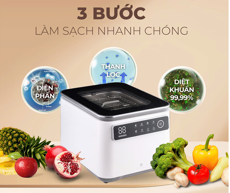 Máy rửa thực phẩm thông minh Ultty WHF - Hàng chính hãng