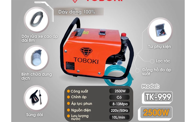 Máy rửa xe Toboki TK-999 - Hàng chính hãng