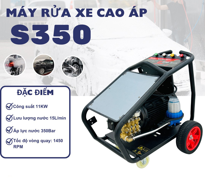 Thông số kỹ thuật của máy rửa xe cao áp Sumika S350 