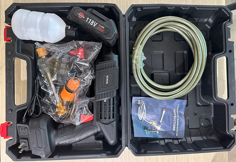 Máy rửa xe cầm tay dùng pin KENYA 118V - Hàng chính hãng