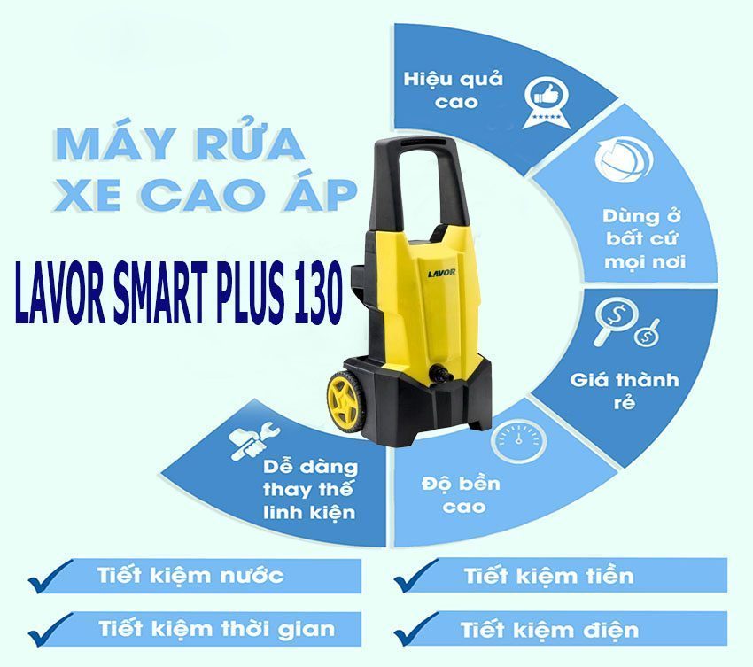 Máy rửa xe cao áp Lavor SMART PLUS 130 - Hàng chính hãng