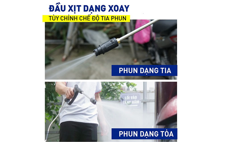 Máy rửa xe mô tơ cảm ứng từ Fujihaia PW96E - Hàng chính hãng