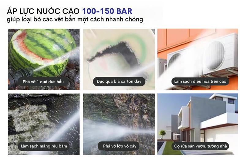 Máy rửa xe mô tơ cảm ứng từ Fujihaia PW3B - Hàng chính hãng