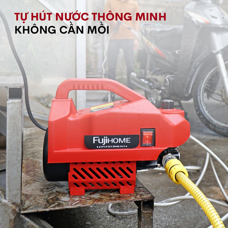 Máy rửa xe mô tơ cảm ứng từ Fujihome PW02A - Hàng chính hãng