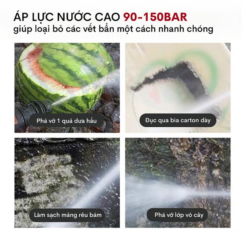 Máy rửa xe mô tơ cảm ứng từ Fujihome PW02A - Hàng chính hãng