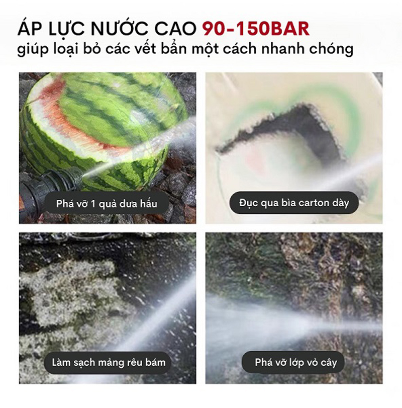 Máy rửa xe mô tơ cảm ứng từ Fujihome PW02AG - Hàng chính hãng