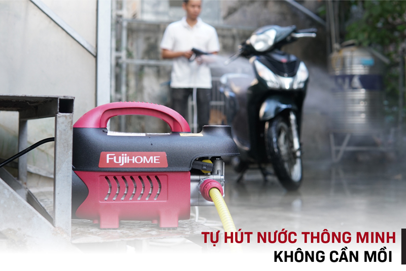 Máy rửa xe mô tơ cảm ứng từ Fujihome PWX1A - Hàng chính hãng