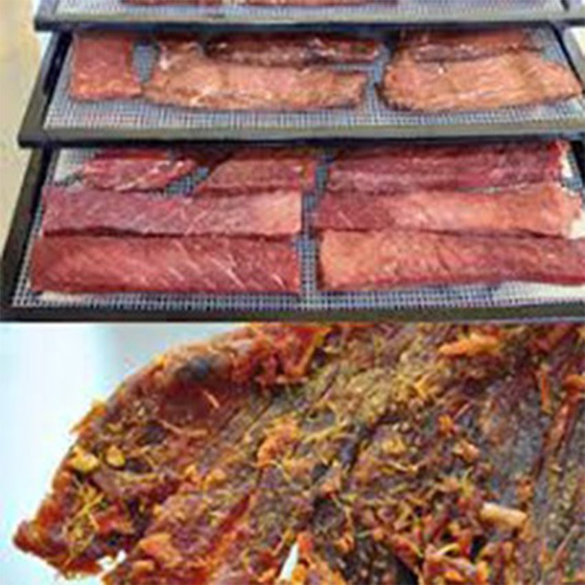 Hải sản đang được sấy trong máy sấy gia đình Ánh Dương AD Mini 1 – Inox