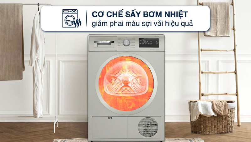 Máy sấy bơm nhiệt Bosch WTH85VX3 - Hàng chính hãng