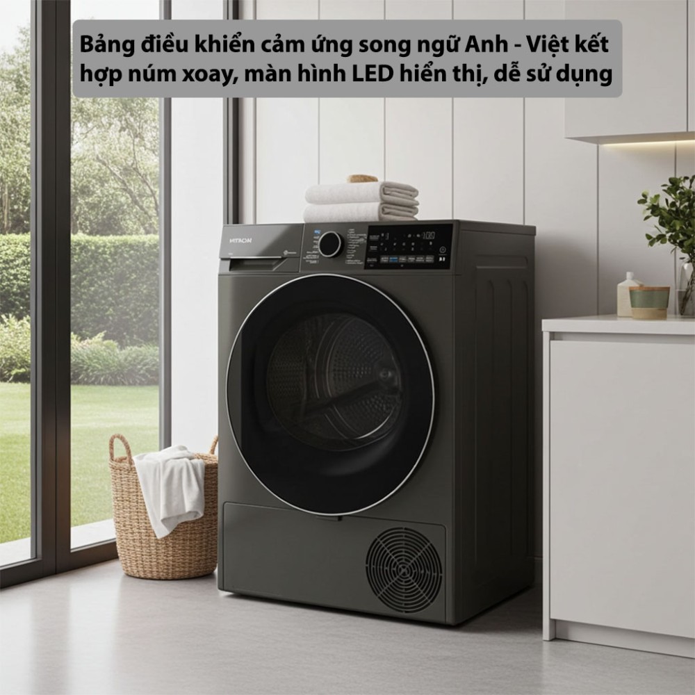 Máy sấy bơm nhiệt Hitachi 10 kg TD-100XFVEM - Hàng chính hãng