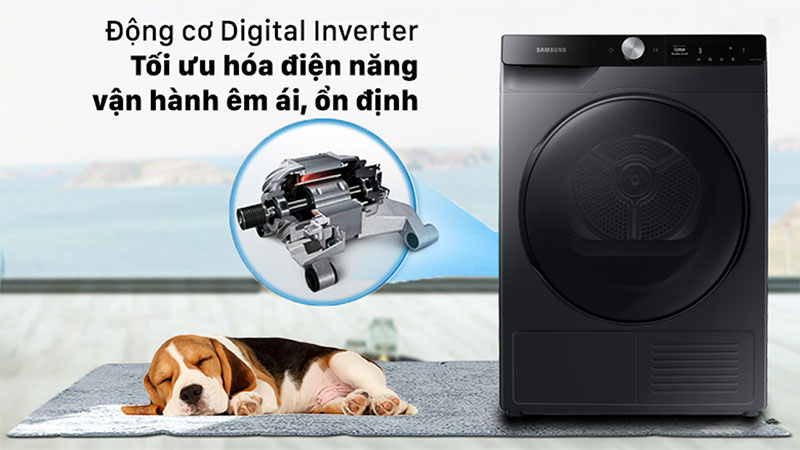 Máy sấy bơm nhiệt Inverter Samsung 9 Kg DV90T7240BB/SV - Hàng chính hãng