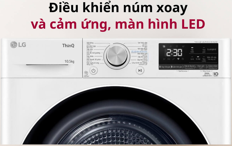 Máy sấy bơm nhiệt LG inverter DVHP50W - Hàng chính hãng