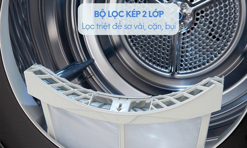 Máy sấy bơm nhiệt LG inverter DVHP50W - Hàng chính hãng