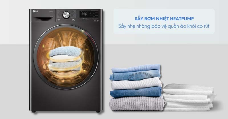 Máy sấy bơm nhiệt LG DVHP50B - 10.5 kg - Hàng chính hãng