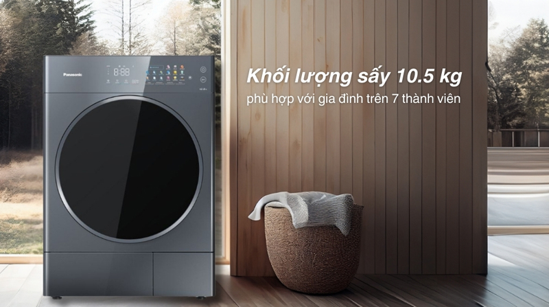 Máy sấy bơm nhiệt Panasonic 10.5 kg NH-XV21X1AVT - Hàng chính hãng