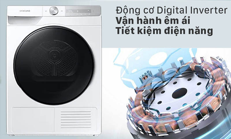 Máy sấy quần áo Samsung inverter DV90T7240BH/SV - Hàng chính hãng